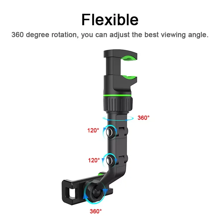 360 Adjustable Car Rear View Mirror Phone Holder Cradles Car phone holder Multifunctional Rearview Mirror Mobile Phone Holdes