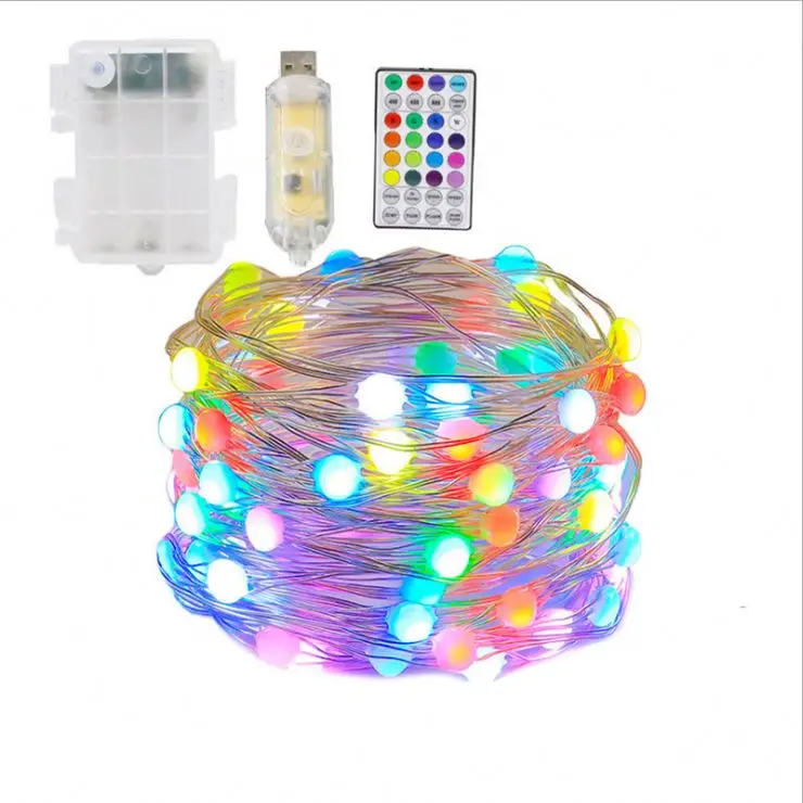 Outdoor Waterproof Solar Powered String Waterproof Lights Garland 50LED Fairy String Light Bubble Crystal Ball Lights Decorative