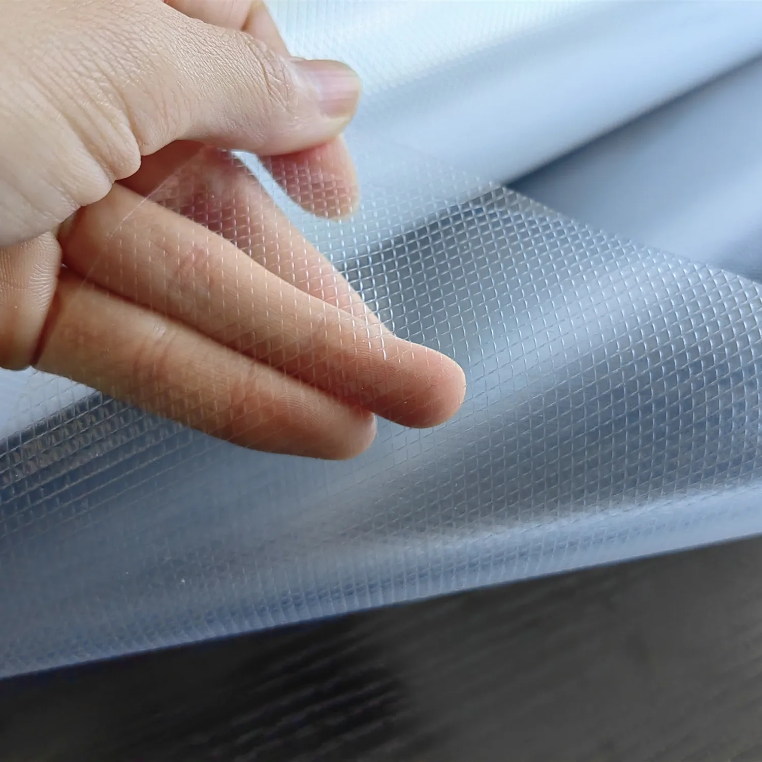 Plastic embossed polyethylene film for rubber release film in tire industry