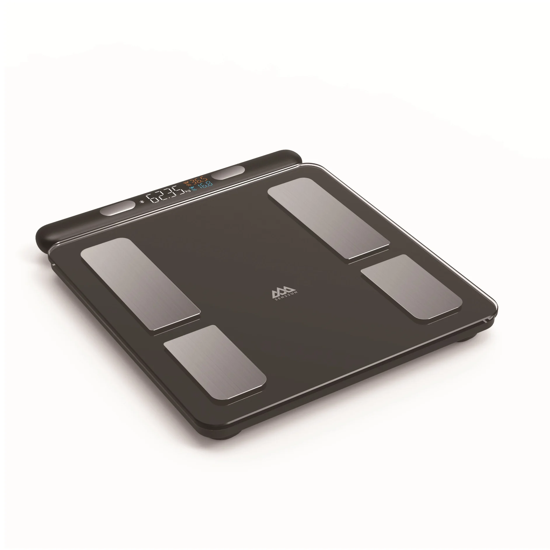 Сверхчеткий Портативный Волшебный светодиодный дисплей для чтения, двойная частота 15 измерений, 8 электродов, шкала анализатора жира