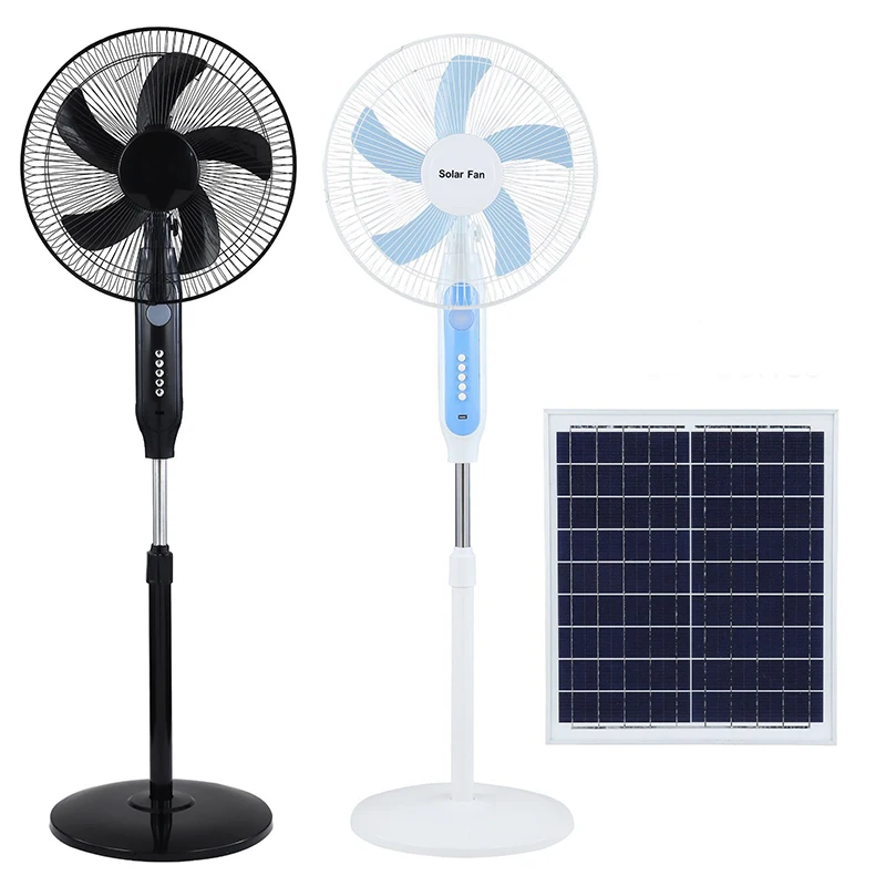 LIGHTSINCERE 16 inch solar table  electric fan price remote control rechargeable standing fan with solar panel