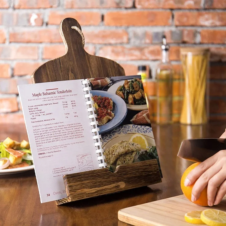 Customized Wholesale Cookbook Stand Recipe Book Holder for Countertop Display