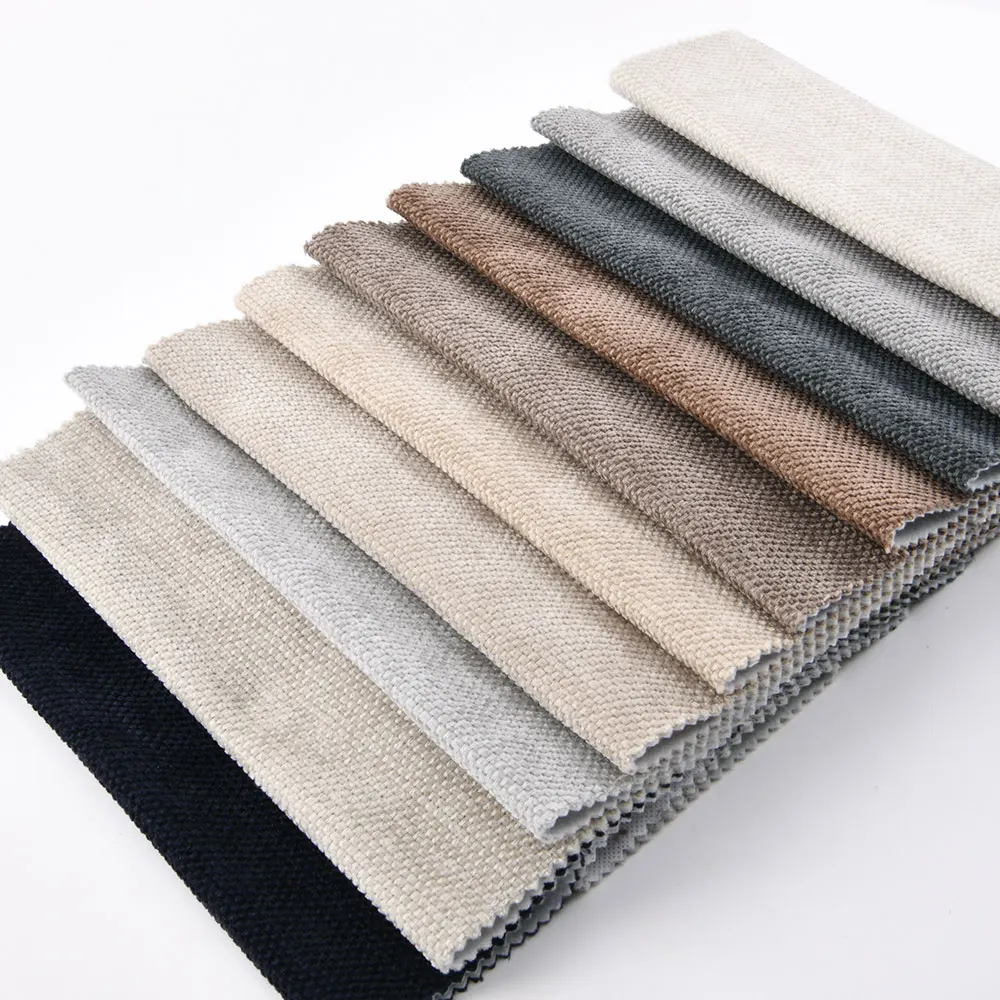 Wholesale Factory Lining Sofa Fabric 150D 300D 600D 100% Polyester Imitation Linen Sofa Fabric