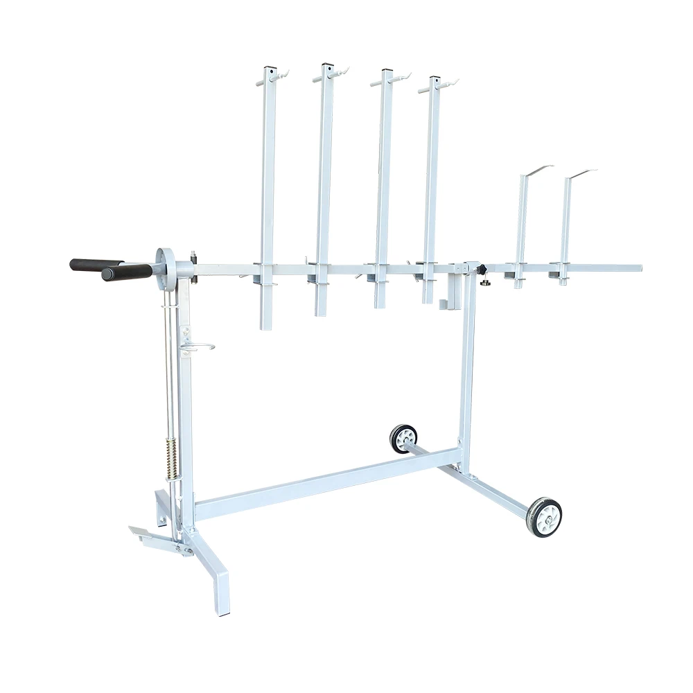 Auto Multi-function Vehicle Door Paint Stand Universal Brake Wheel Move Frame Bumper Polishing Stand Use in Spray Booth