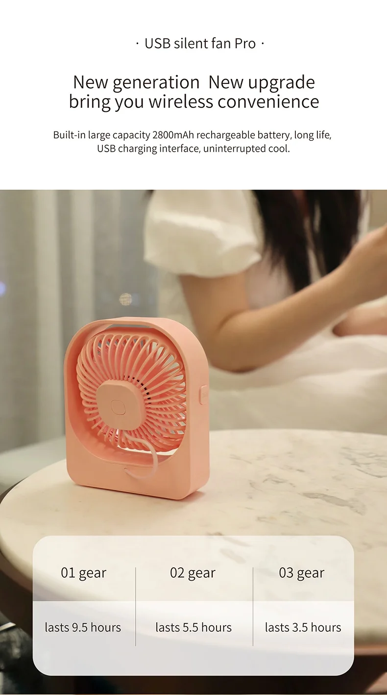 Summer Portable USB Rechargeable Ventilator Air Cooler Electric Small Handheld Mini Fans