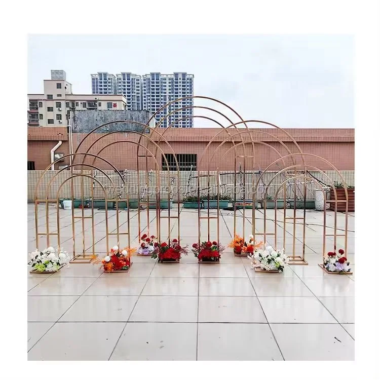 Wedding Arch Stand Gold Metal Stage Decoration Arch Frame Events Decor Birthday Party Backdrop Decoration Wedding Backdrop