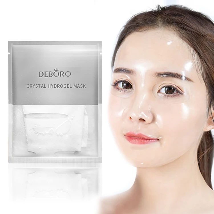 OEM/ODM private label skin care crystal collagen hydrating beauty facial sheet co2 carboxy gel face mask sheet