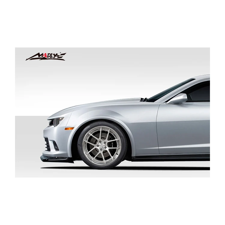 Madly body kits Fender Flares For Chevrolet Camaro Front Fender Flares Z28 Look Fiber Glass Material 2010-2015 Year