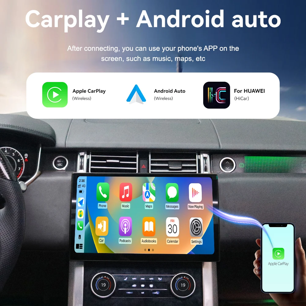 ZWNAV 13.3 Inch Carplay For Land Rover Sport 2013-2017 Car Radio GPS Navigation Multimedia Video Player Car Stereo Head Unit