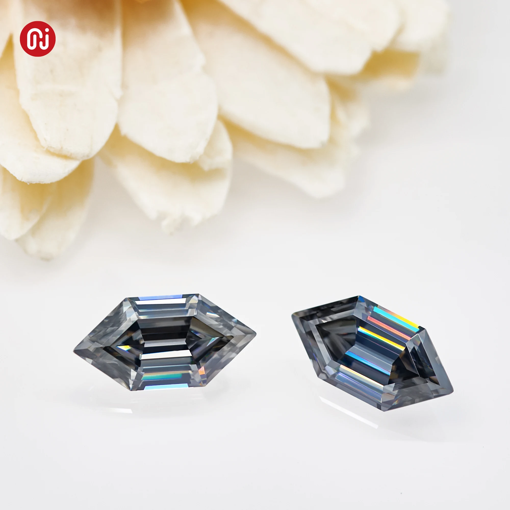 GIGAJEWE Gray color Moissanite Manual cut Dutch Marquise cut Gemstone Brilliant Stone  Excellent Cut For Jewelry Making