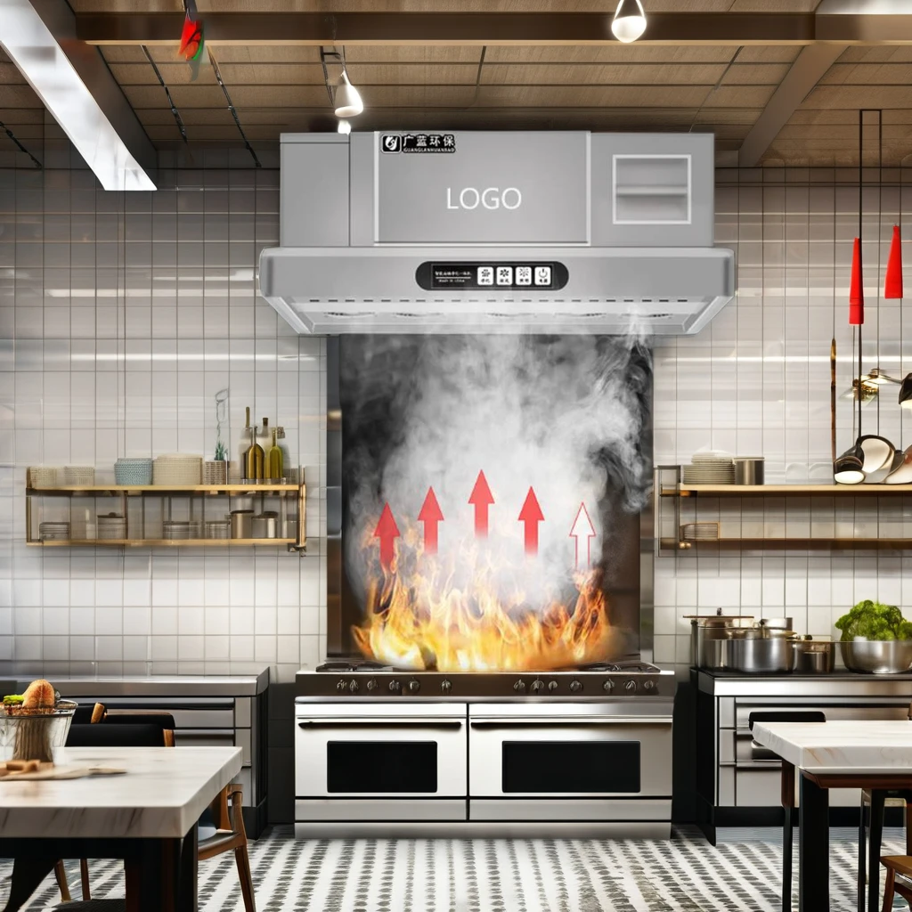 New Design ESP Industrial Kitchen Exhaust Commercial  Smart Range Hood for large kitchen