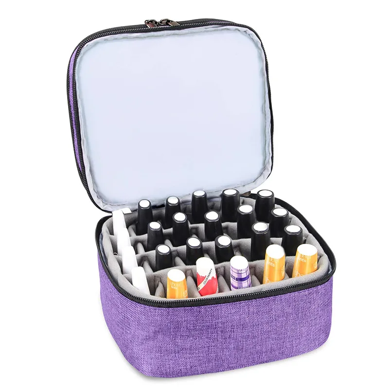 Multi-layer Nail Polish Essential Oil Bag Makeup Storage Organizer Women Cosmetic Toiletry Container Box Female Travel Outdoor