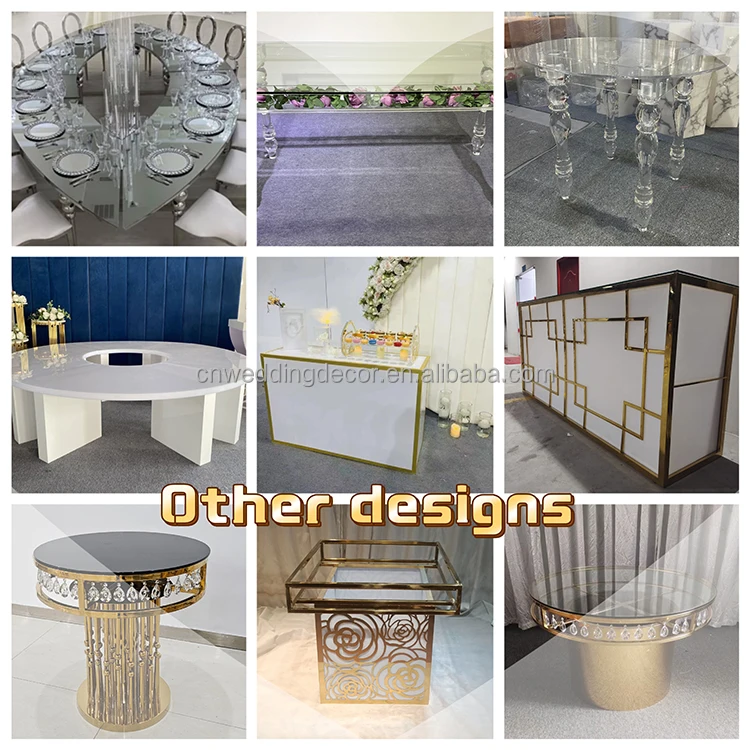 Factory Direct Furniture Living Room Hotel Transparent Acrylic Table Round Clear Banquet Table For Wedding Decoration Props