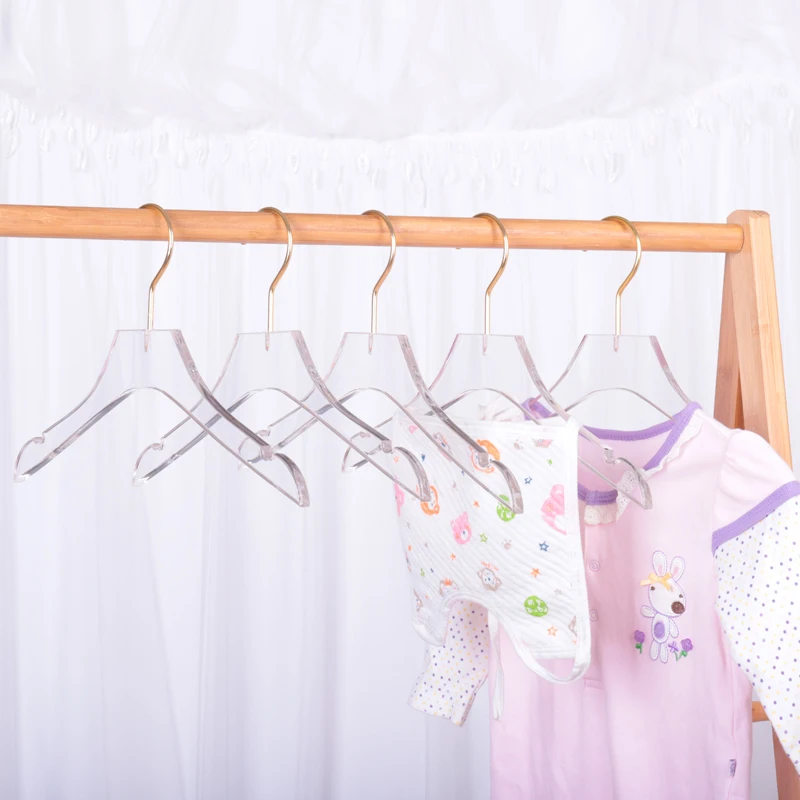 custom logo Luxury coat clear hanger crystal acrylic clothes hanger non-slip hangers for suit decorative clothes pant clip