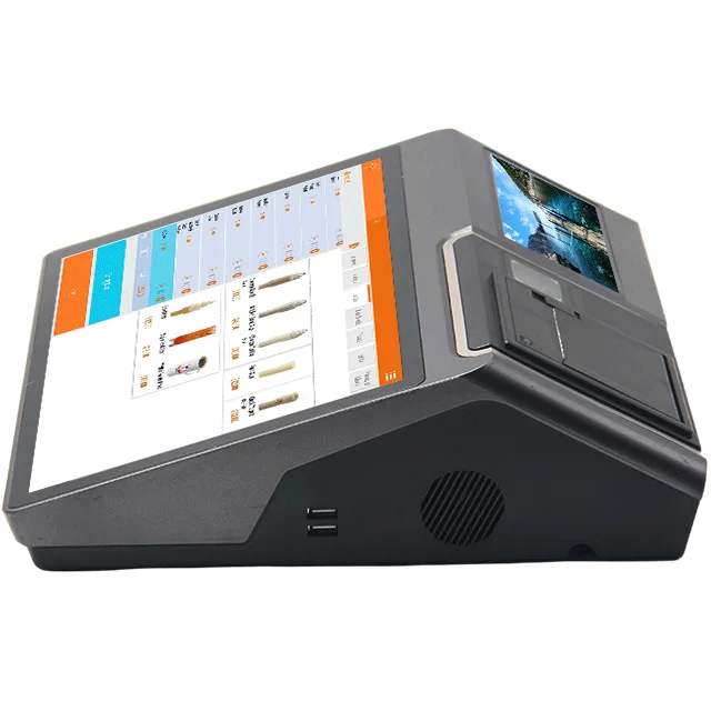 All-in-one 11.6/12.5 inch Capacitive Touch Main Screen With Customer Display Built-in 80mm receipt and label printer Pos System