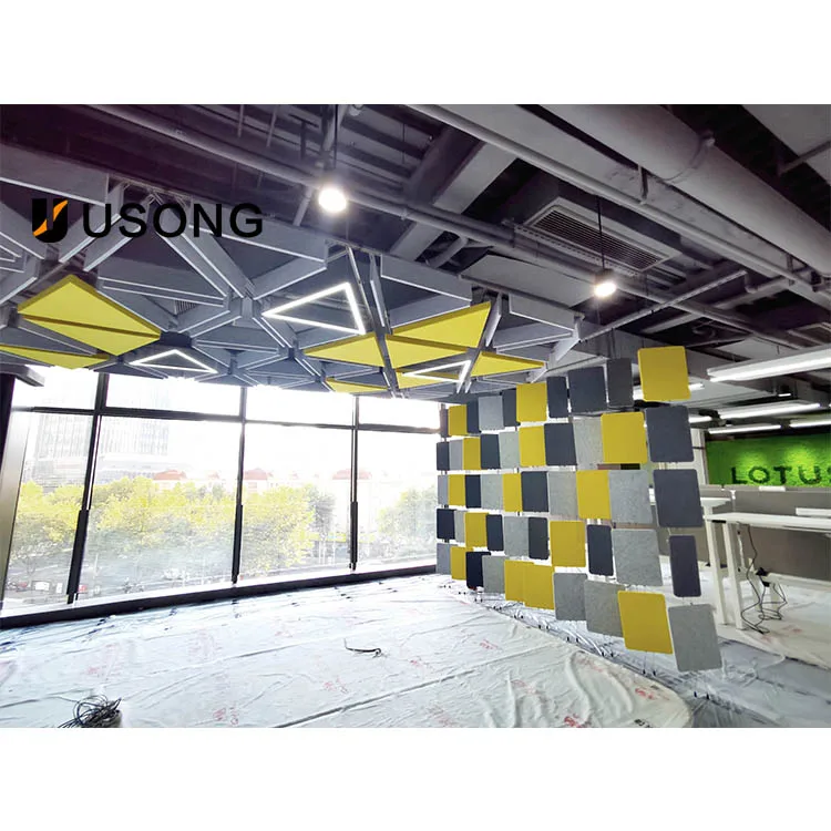 New environment-friendly polyester fiber double compound fringe mesh acoustic movable partition wall