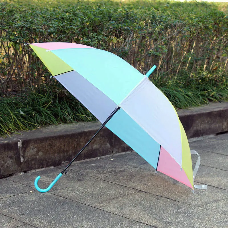 Good quality plastic folding customized antirust Matte outdoors rainbow dome umbrella