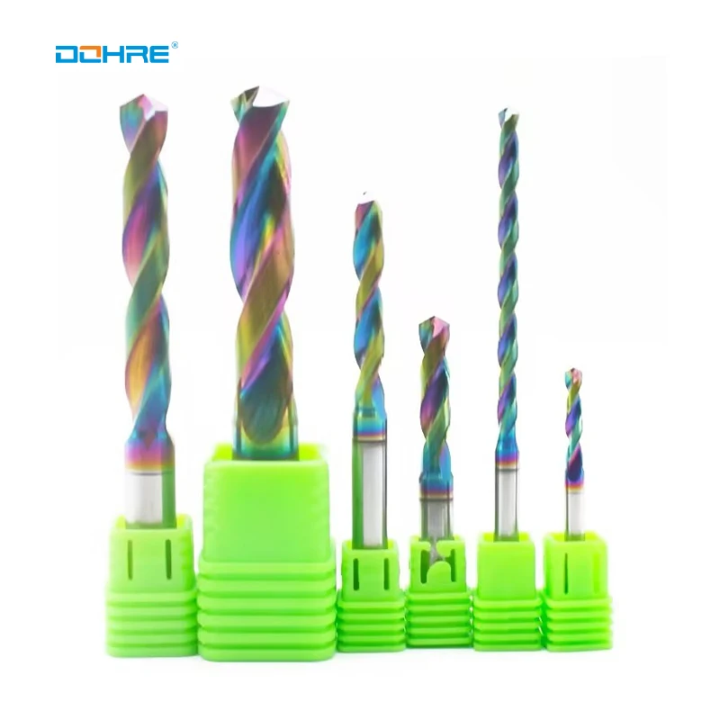 Dohre Cost-effective Solid Carbide Drill Bit 60/90/120 Degree DLC Colorful Coating Spotting Drill Bit For Aluminum
