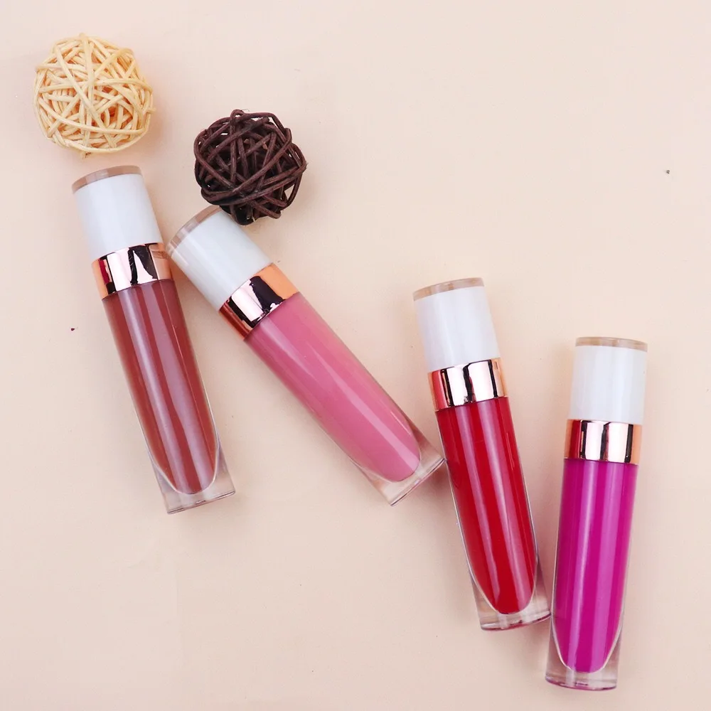 2023 New vegan long lasting waterproof luxury mineral red matte liquid lipstick 44