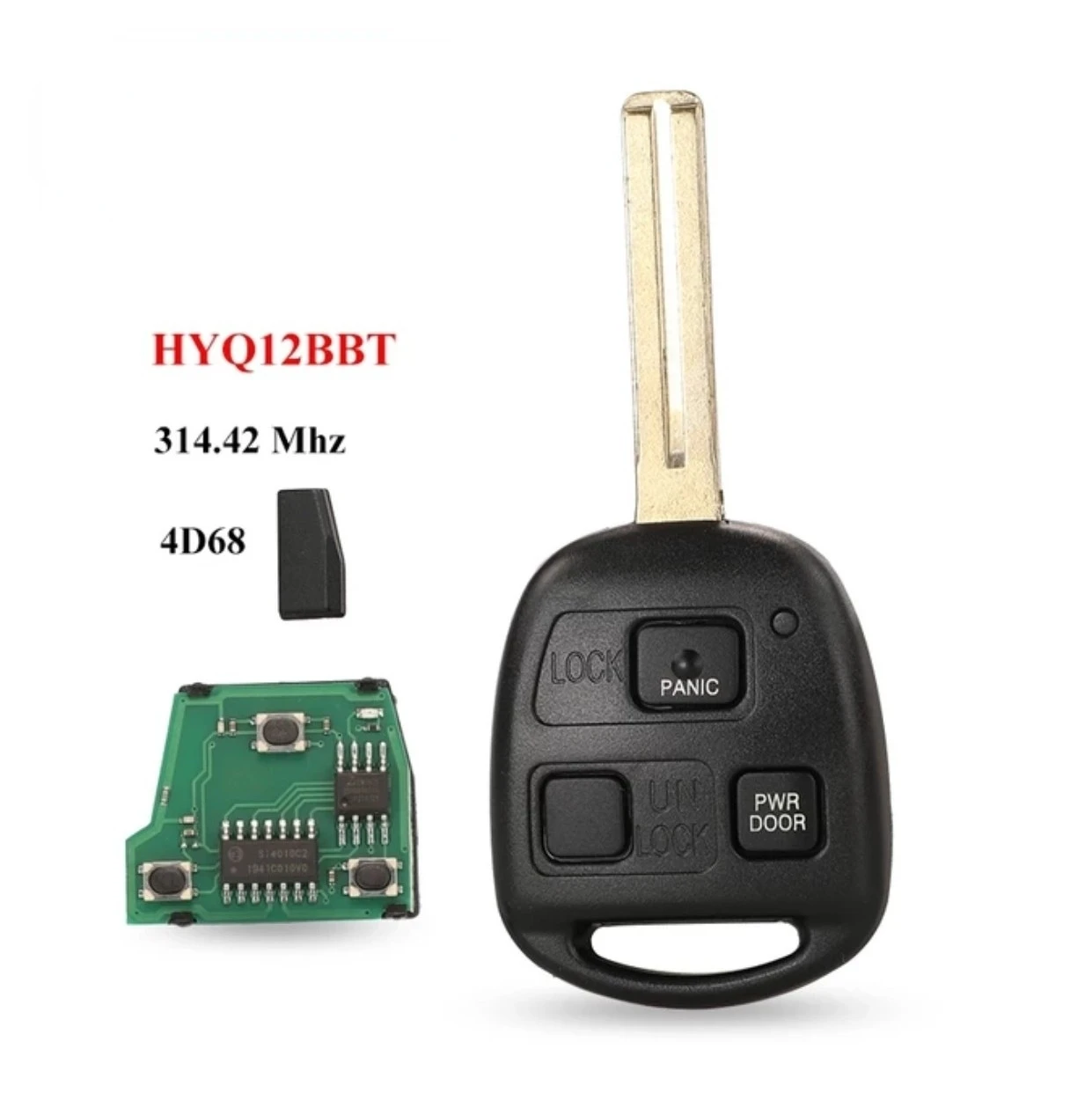 Remote Key 3 Buttons 4D68 Chip 314.4MHz FOB for Lexus RX330 RX350 RX400h HYQ12BBT 89070-48821