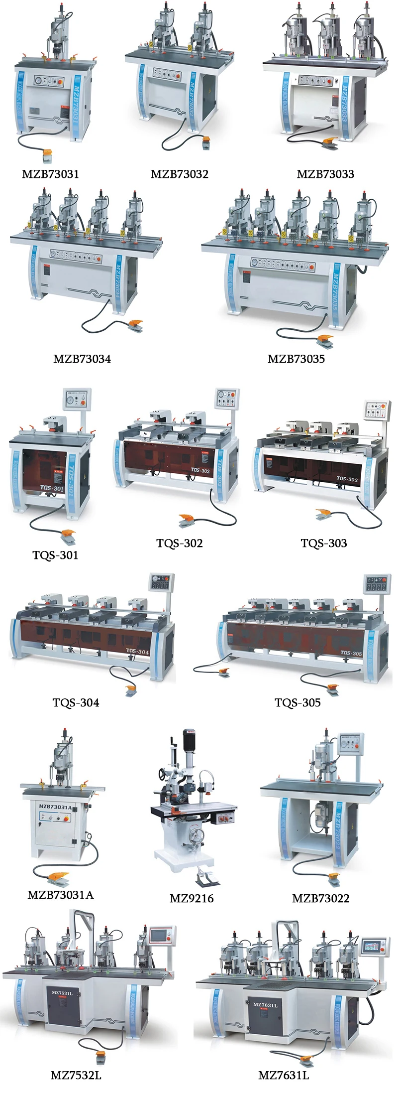303 Triple horizontal dust-free  (drill down) boring machine hinge drilling machine