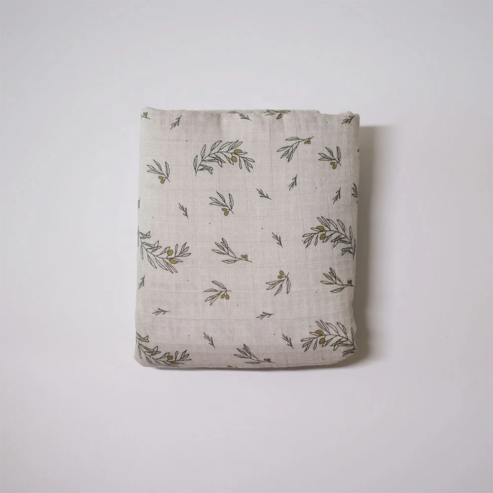 Custom Waffle Fabric Towel For Newborn Wrap Shower Gift With Printed Patterns Bamboo Cotton Baby Muslin Swaddle Blanket