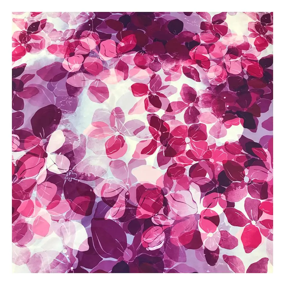 The factory outlet silk satin stretch with custom digital printing fabric for dresses