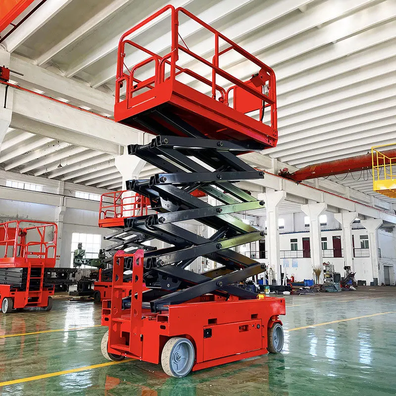 Portable Electric Electric-Hydraulic Powered Hydraulic Scissor Lift With CE For Cleaning 4 to 18m