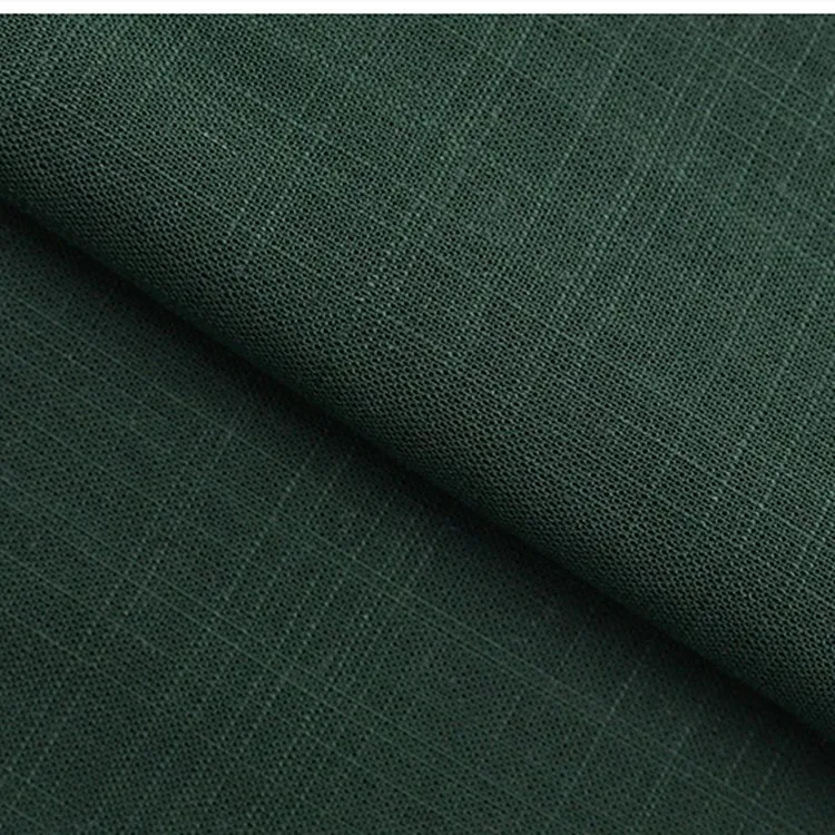 Wholesale Pure 100% Linen Fabric Solid Color Dress Shirt for Garment