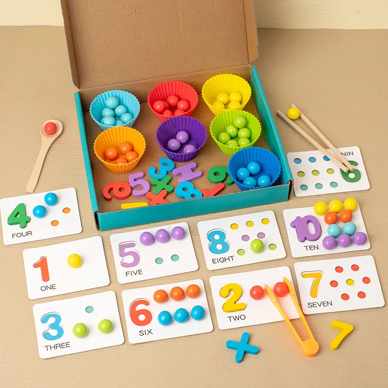 Montessori Math Teaching Aids Pegged Puzzle Board For Toddlers Early Counting Skills Fine Motor Development
