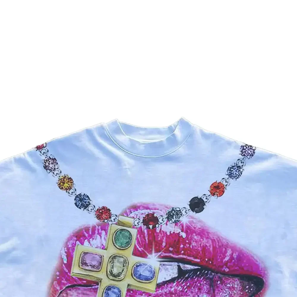 Screen Printing Cut And Sew Boxy Cropped High Quality T Shirt Blanks Crewneck Shirt Cheap Custom Printed T Shirts