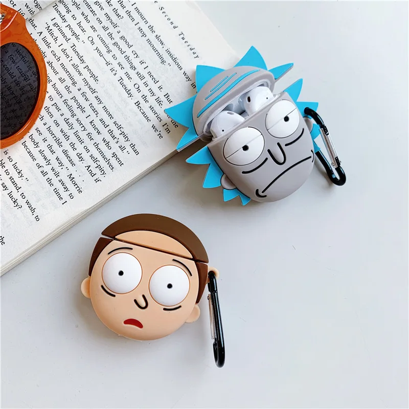 
 3D дизайнерский силиконовый чехол для наушников Rick Morty для Airpod 1 2, чехлы для Apple Airpods Pro, Чехол Air Pod 3  