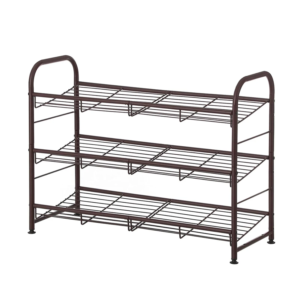 Factory Directly Sale Shoe Racks 3 Layer Large Capacity Home Stackable Shoes Rack Stand