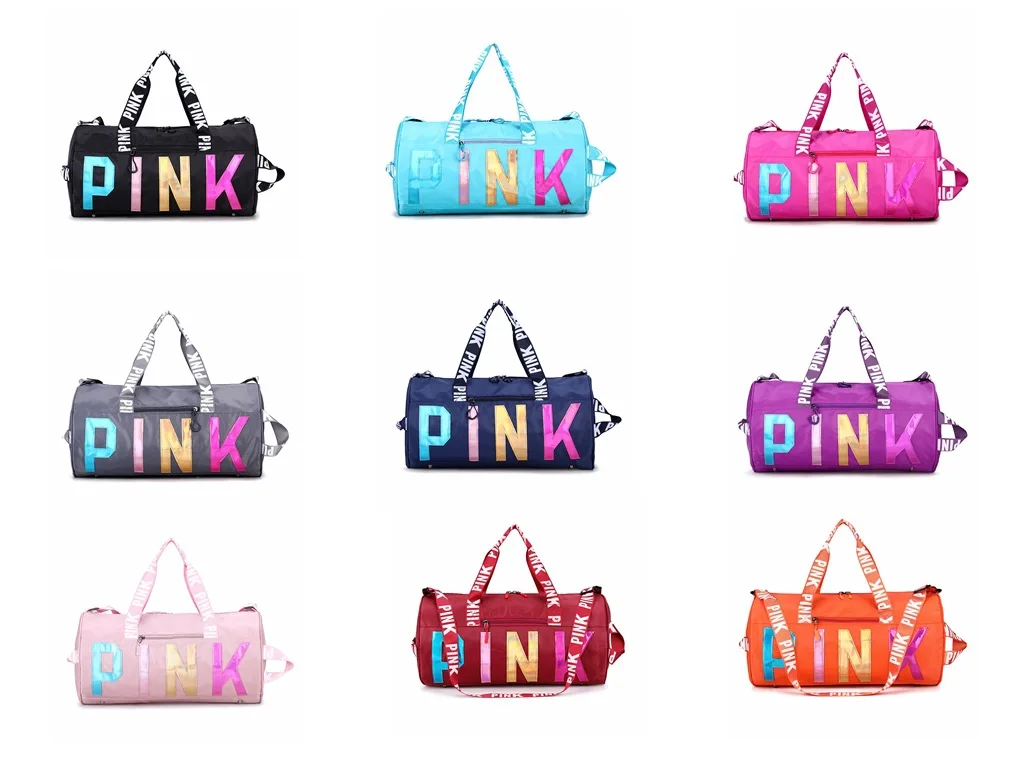 
2021 tote handbag ladies zipper pink duffle bag spend da night bag custom weekender hoe bags overnight woman travel bolsos 