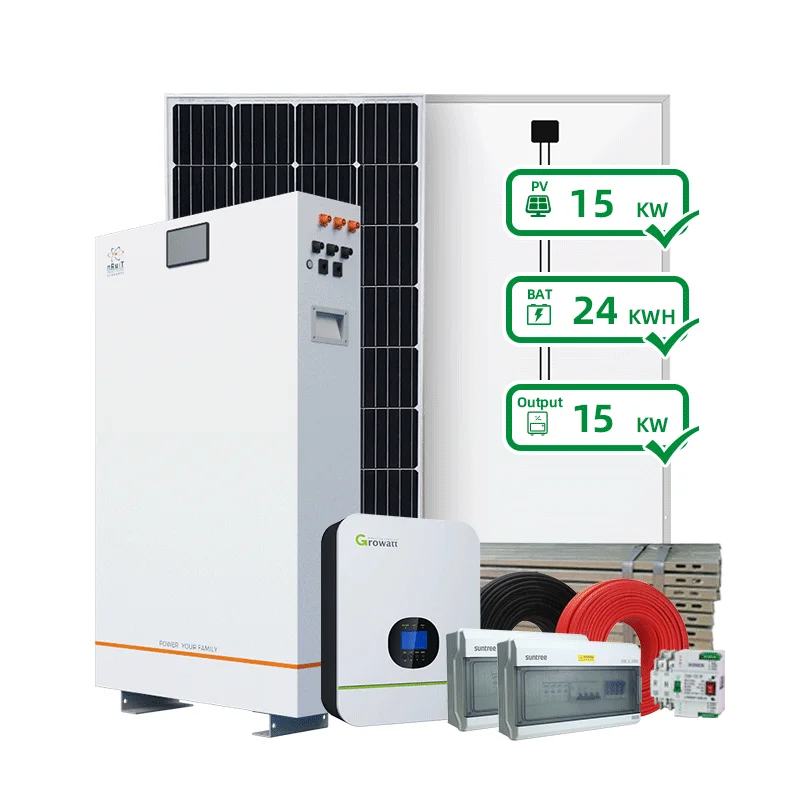Complete 24kwh residential hybrid solar system set on-grid off-grid solar energy storage system for home