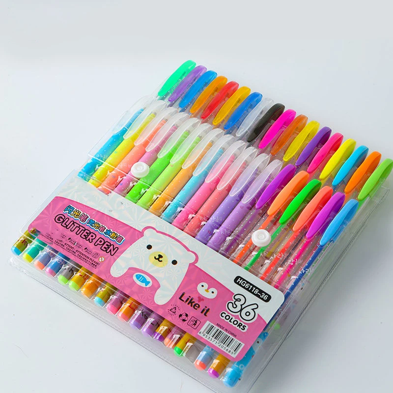 48colors Glitter Gel Highlighter Study Kit Journaling Bible Highlighter Markers Gel Highlighter Marker Set