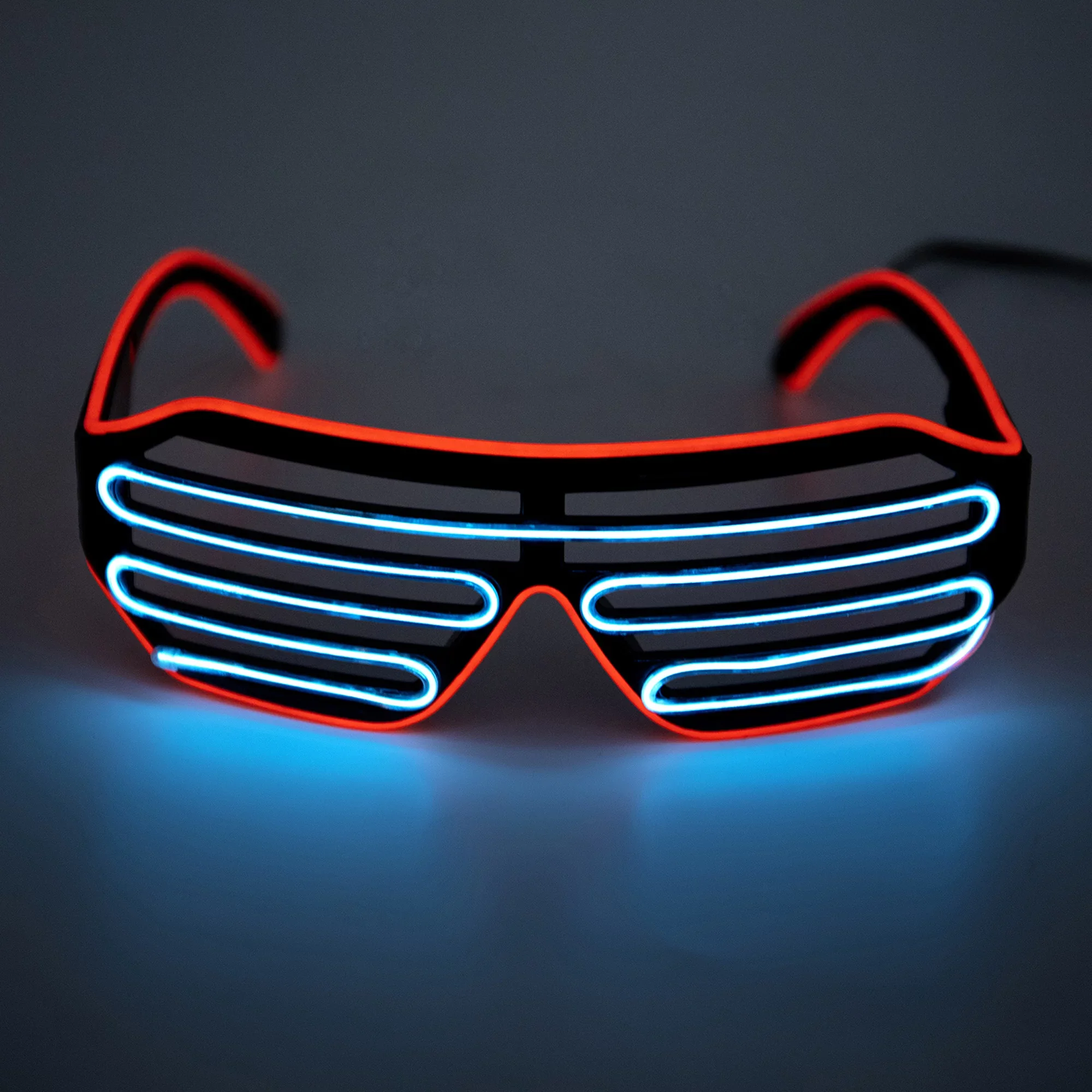 Красочные светодиодные очки с мигающими затворами пластиковые неоновые светящиеся Оттенки для праздничных вечеринок рождественские