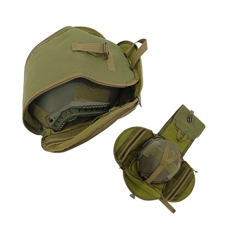 Gujia wholesale molle outdoor zipper helmet waterproof custom large capacity hard cover tactical helmet bag