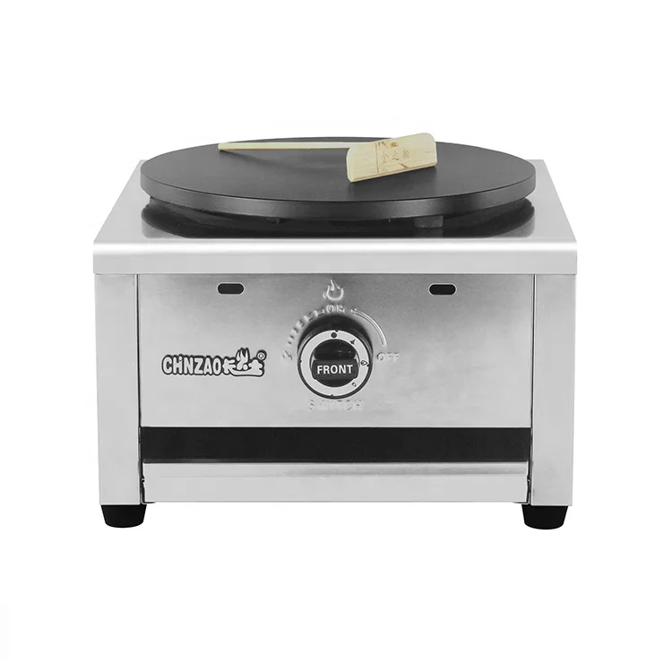 Gas Single 400mm Non-stick Cooking Plate Professional Crepe Maker Machine