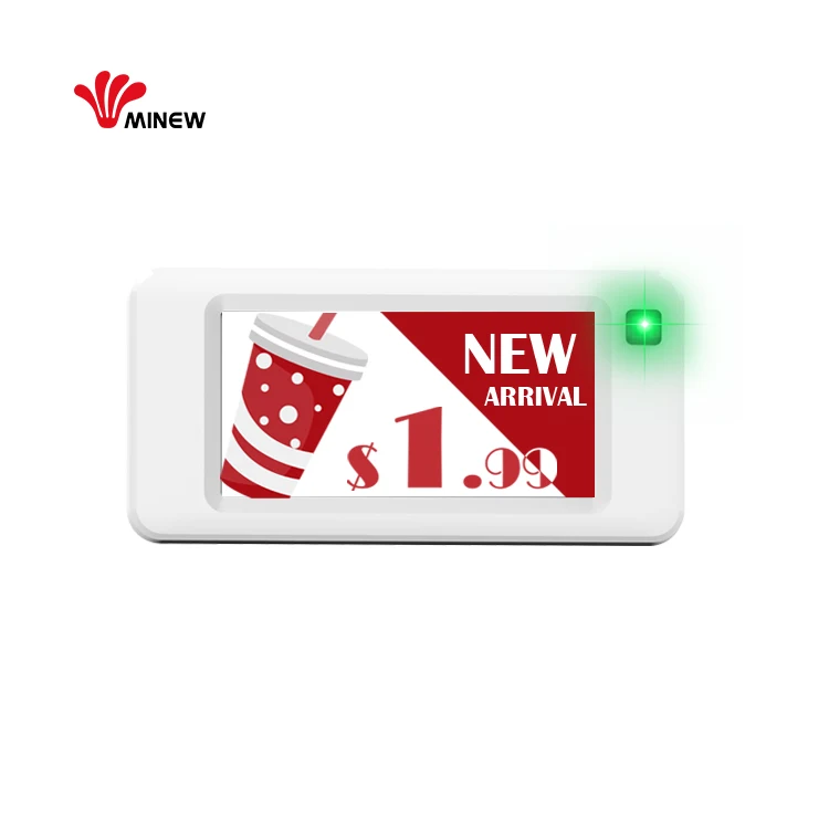 2.1 inch flexible electronic price tag eink display label for retail store bluetooth WIFI 2.4GHz esl software management