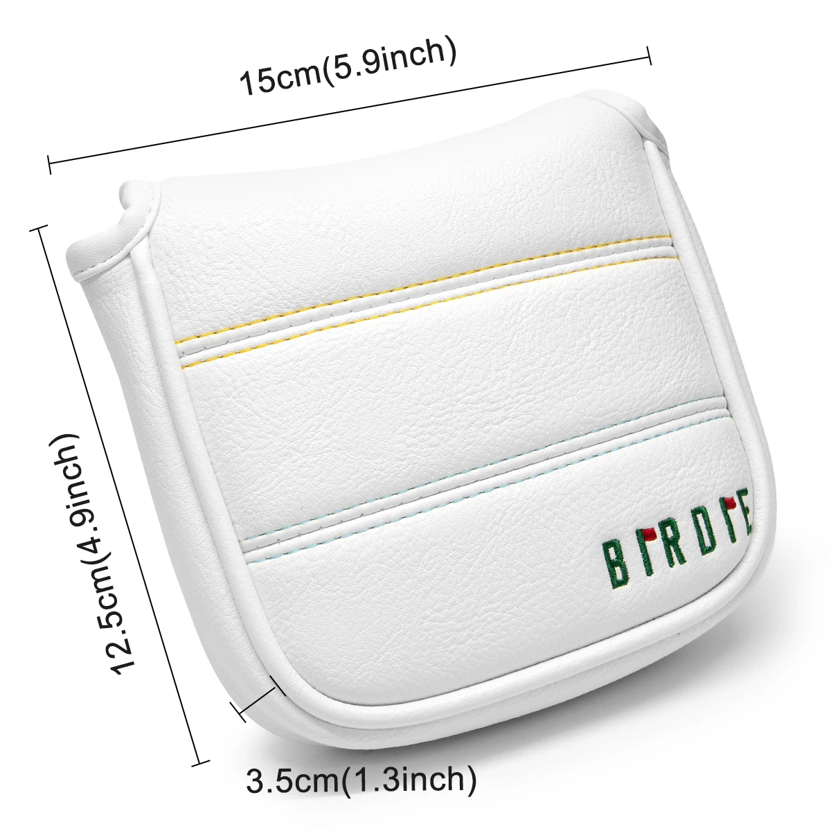 Hot Selling Golf Headcover Putter Magnetic Custom Logo Pu Leather Green Bridie Tag Golf Mallet Putter Cover