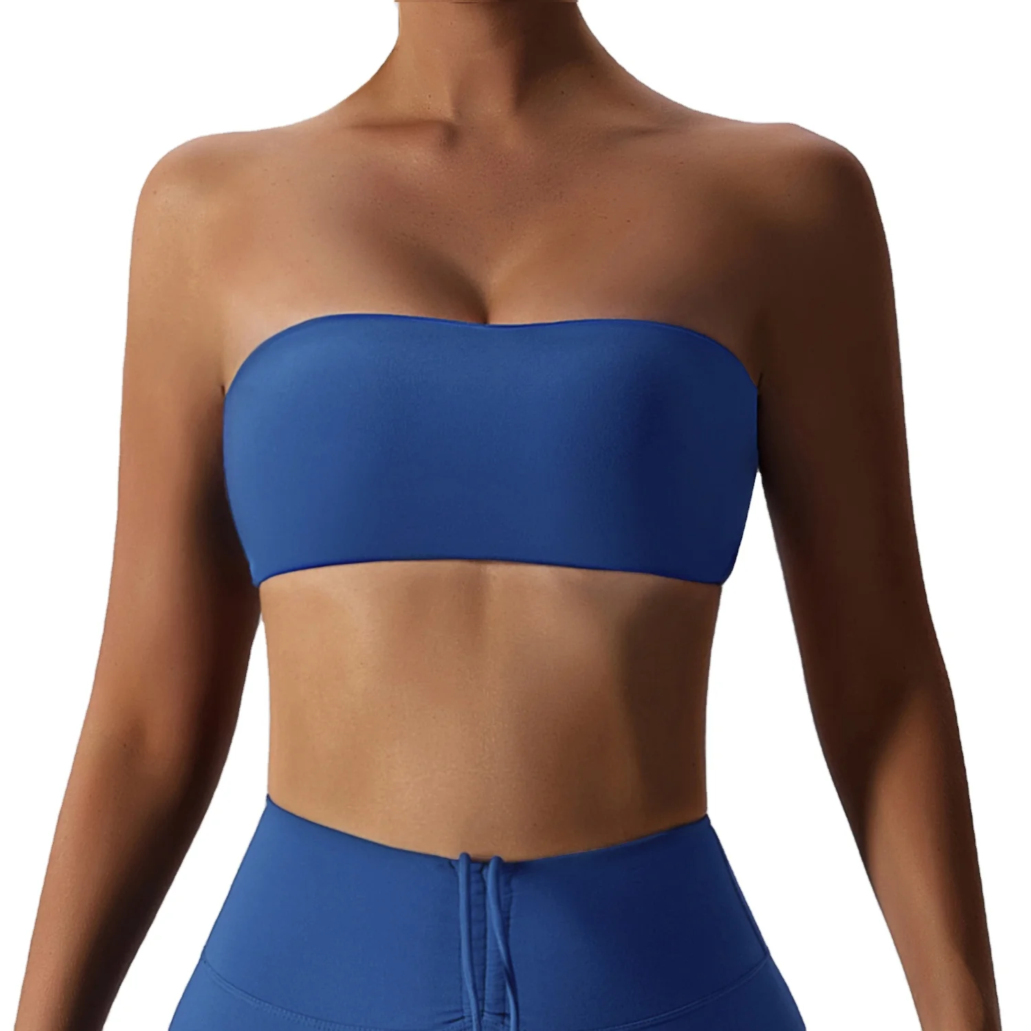 Yandian Adjustable Straps Athletic Backless Crop Top Custom Strapless Sport Bra Yoga Gym Activewear Strappy Sports Bra