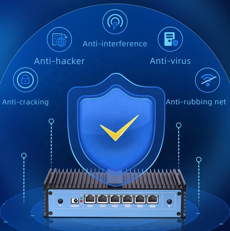 Intel Core i3 i5 i7 6 LAN minipc RAM ddr4 Office Public Firewall Pfsense Personal mini pc Computer with Win 11 Linux