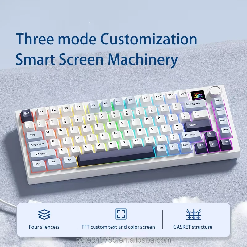 75% RGB Hot swap computer accessories wireless BT 2 teclado mecanico pc gamer gaming mechanical keyboard