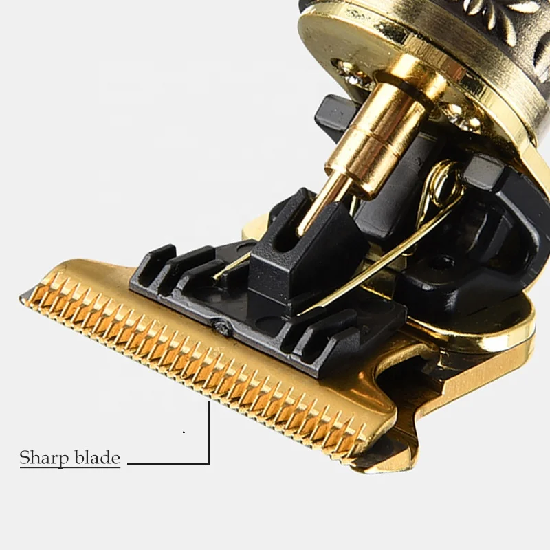 T9 rechargeable T-shaped stainless steel blade with retro body design for home hair trimmer