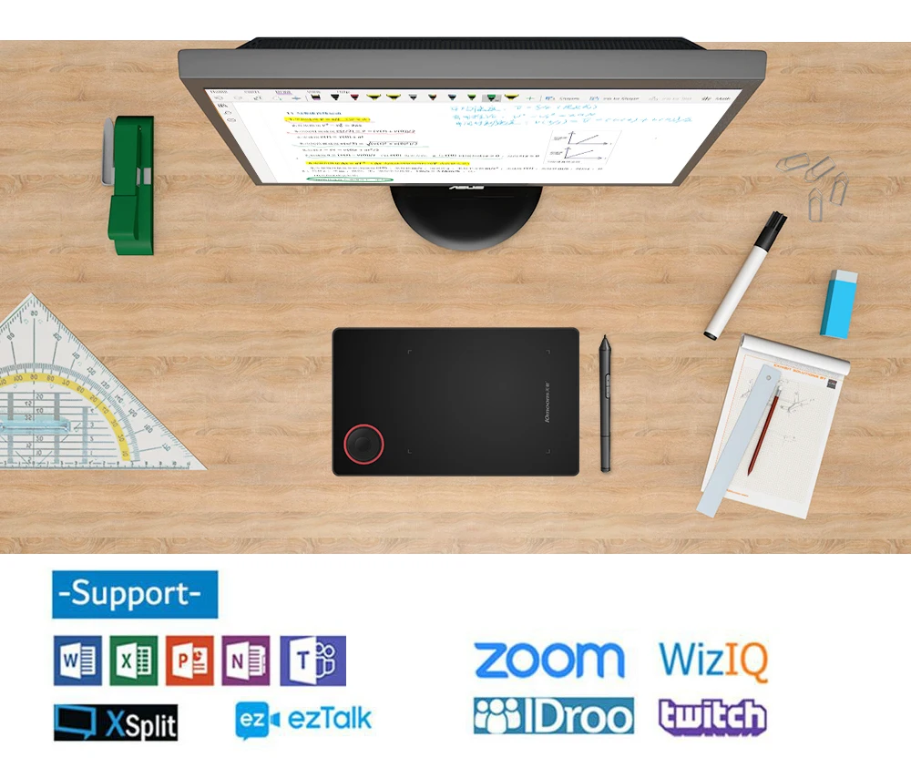 10moons G50  Signature Pad Illustrator Graphic Tablet With Roller Key