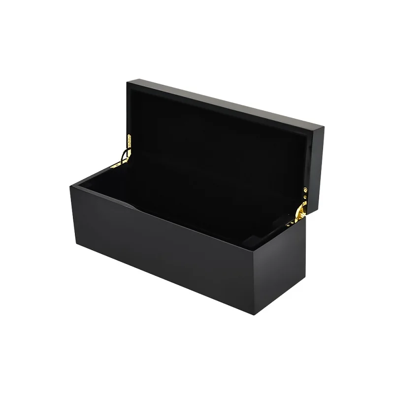 
Factory Custom Luxury Square Wooden Black Gift Case Wine Box 