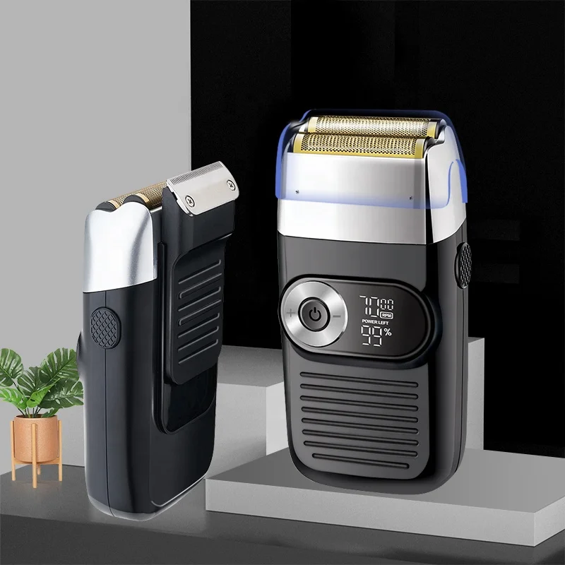 Balding Clipper Electric Man Shaver Razor LCD Power & Speeds Display USB Power Professional 2 in 1 USB Interface Male Face 5W