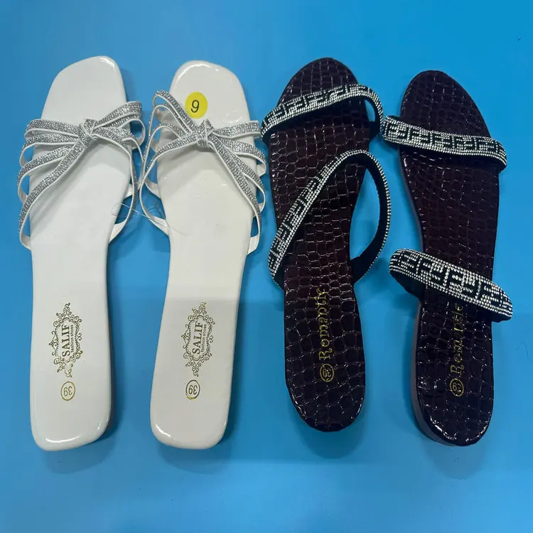 1.15 Dollars Model SJX035 Size 35-41 Wholesale Ready Fast Delivery Shower Slippers Latest Sandals For Women And Ladies