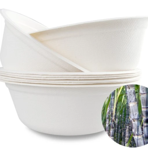 
Eco-friendly renewable moulded pulp bagasse disposable cold paper 500 ML bowl 